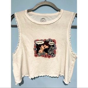 Han Solo & Leia Organa Crop Tank Patch Shirt